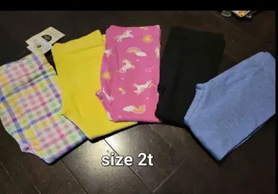 Girl's size 2t set of 5 leggings (new with tag), View more