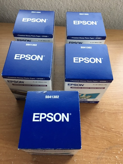 Epson Premium Glossy Photo paper - 5 rolls of 4 in x 26 ft in Hobbies & Crafts in Nanaimo