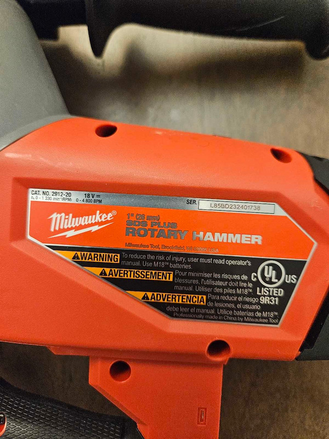 Milwaukee 2912-20 Fuel SDS Plus hammer drill.  Never used in Power Tools in Oakville / Halton Region