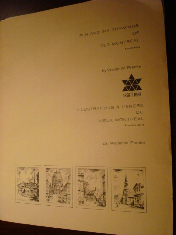 First Series of Walter Pranke Pen & Ink Drawings of Old Montreal dans Art et objets de collection  à Ville de Montréal