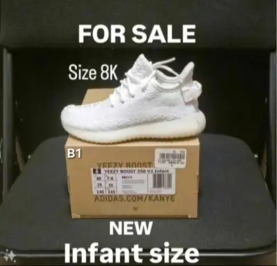 Adidas Yeezy V2 cream white infant Size 8K, View more