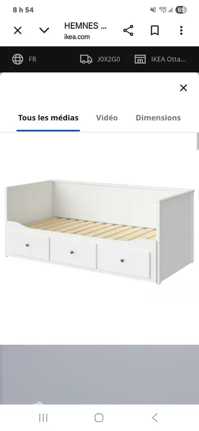 IKEA Hemnes lit avec 3 tiroirs-IKEA Hemnes daybed with 3 drawers, View more