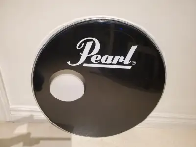 Vintage 70's *PEARL* 22"inch Bass Drum Head Black Resonate - VGC, View more
