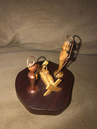 Vintage Small wood nativity scene/firm price