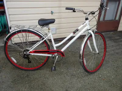 Vintage Adult Woman's Bicycle - Roadmaster Red/White, View more