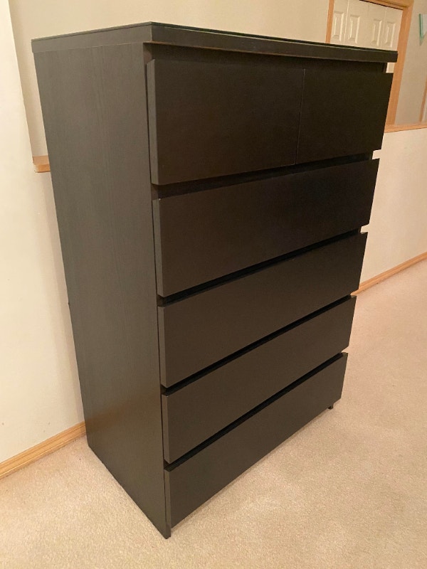 **PENDING** IKEA MALM 6 DRAWER CHEST/DRESSER WITH A GLASS TOP