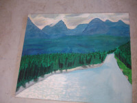 Blue Landscape Painting