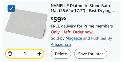 Narielle Diatomite Stone Bath Mat (white), View more