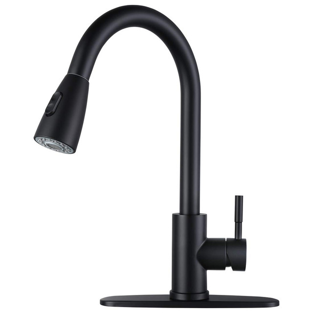 WOWOW Single Handle Bar Faucet Matte Black Bar Sink Faucet 1 Hol in Plumbing, Sinks, Toilets & Showers in Oshawa / Durham Region