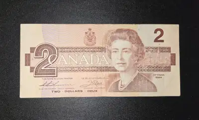 1986 Canada Paper $2.00 Bill, BC-55b, BUH9393776, View more
