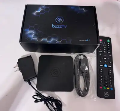 The BuzzTV e1 is a compact and powerful set-top box designed to bring streaming content to your TV....