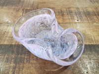 Pretty Pink Swirl Studio Art Glass Bowl