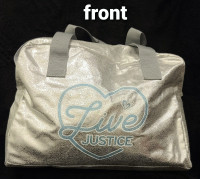 Justice Silver Kids Gym Bag