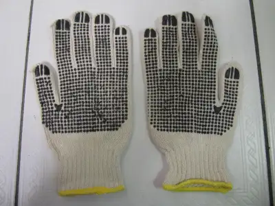 Up for sale is a 20 pair lot of Dotted Safety Rubber Cotton Work Gloves brand new and ready to use f...