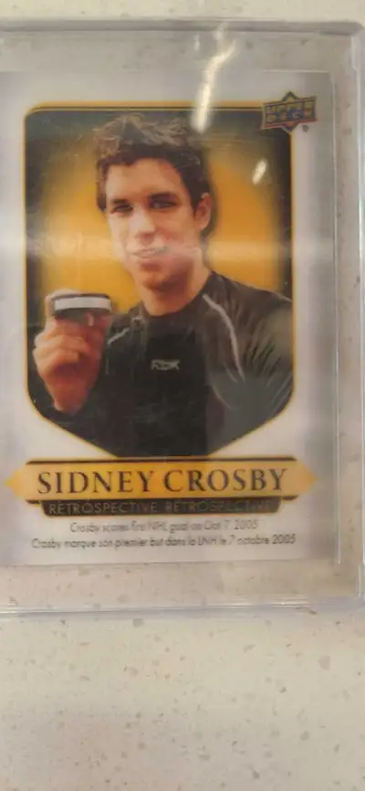 Mint condition Card of when Crosby scores his first nhl goal