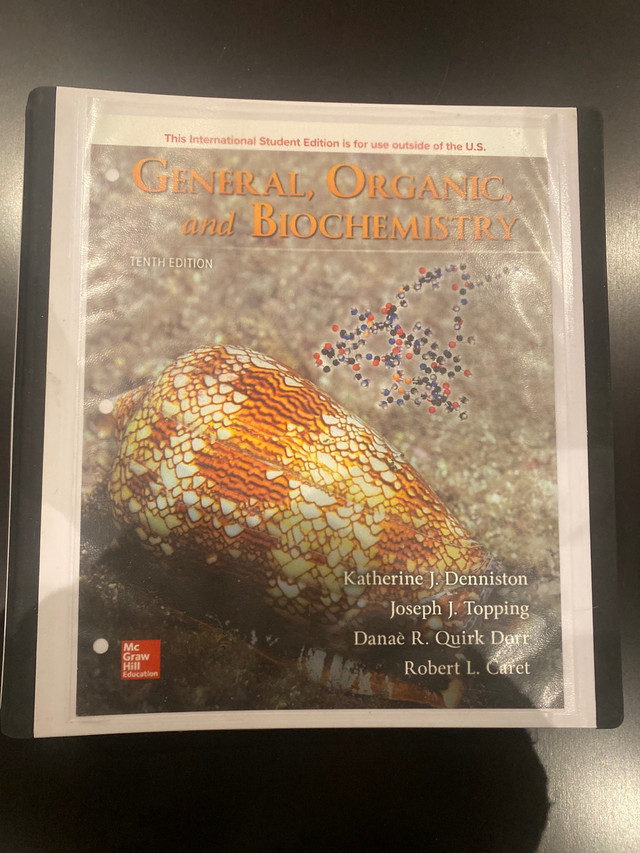 General, Organic, and Biochemistry in Textbooks in Brockville