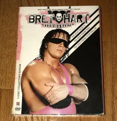 BRET "THE HITMAN" HART DVD SET ~ WRESTLING WWF WWE NWA 3 DISCS, View more