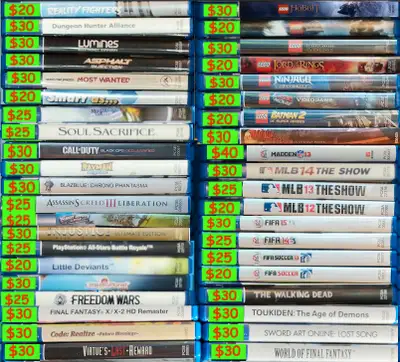 Sony PSVITA Playstation PS VITA Games 《 $20 - $30 》, View more