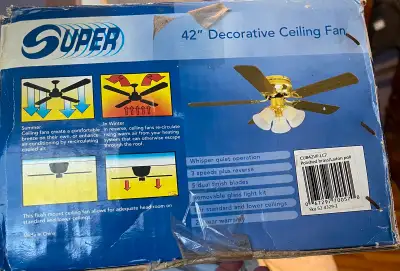 ceiling fan new never opened, View more