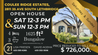 Open Houses in Lethbridge and Surrounding area
