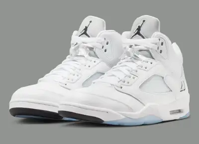 Jordan 5 White Metallic - Men & GS Sizes, View more