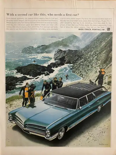This is a 1966 paper advertisement. Dimensions : 10 1/4 inches wide by 13 1/2 inches high. In excell...