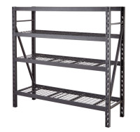 Adjustable 4-Shelf Heavy Duty Steel Metal Storage Rack