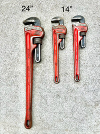 RIDGID 24” and 14” Pipe Wrenches