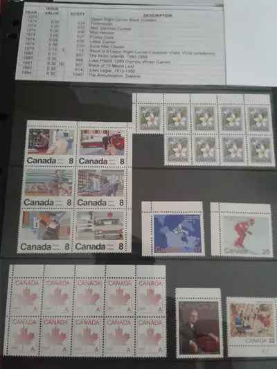 Canadian Stamps from 1974 to 1984, View more