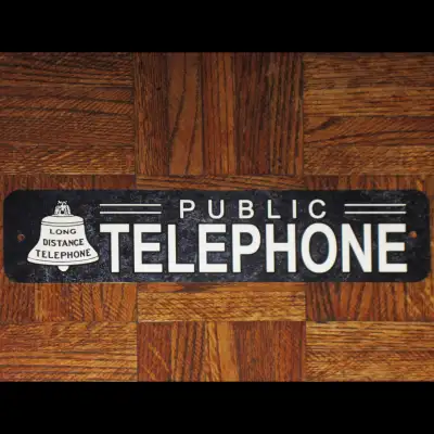 Telephone Booth Sign - Metal Retro Vintage!, View more