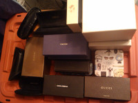 Designer Boxes and Sun Glass Cases Versace Armani Gucci Tom Ford