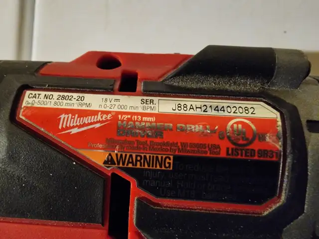 Milwaukee M18 18V Lithium-Ion Brushless Cordless 1/2" Drill Gun in Power Tools in Windsor Region - Image 3