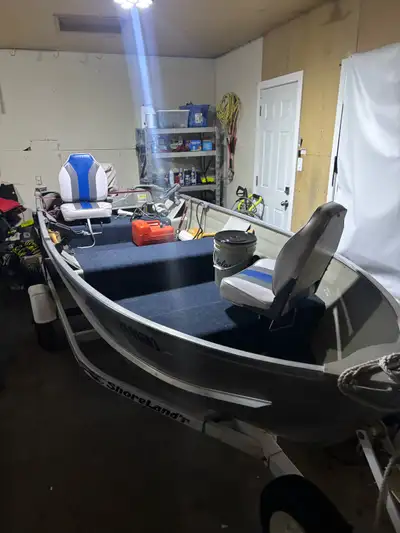 14 ft Lowe 1462 Nymph Series V (deep V hull) with a 2018 Honda 15HP outboard motor that was recently...