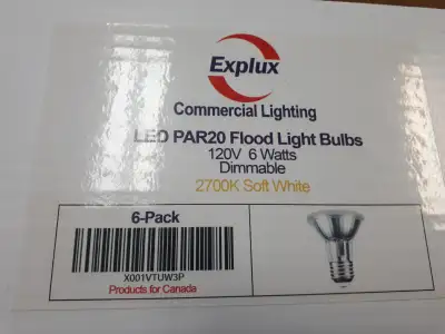 Have 5 bulbs available, these are 2700K soft white for interior use, dimmable. $6 each or take all 5...