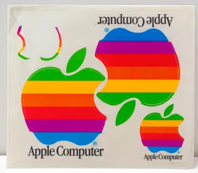 Genuine Apple Computer Decal Sticker Sheet Rainbow Logo, View more
