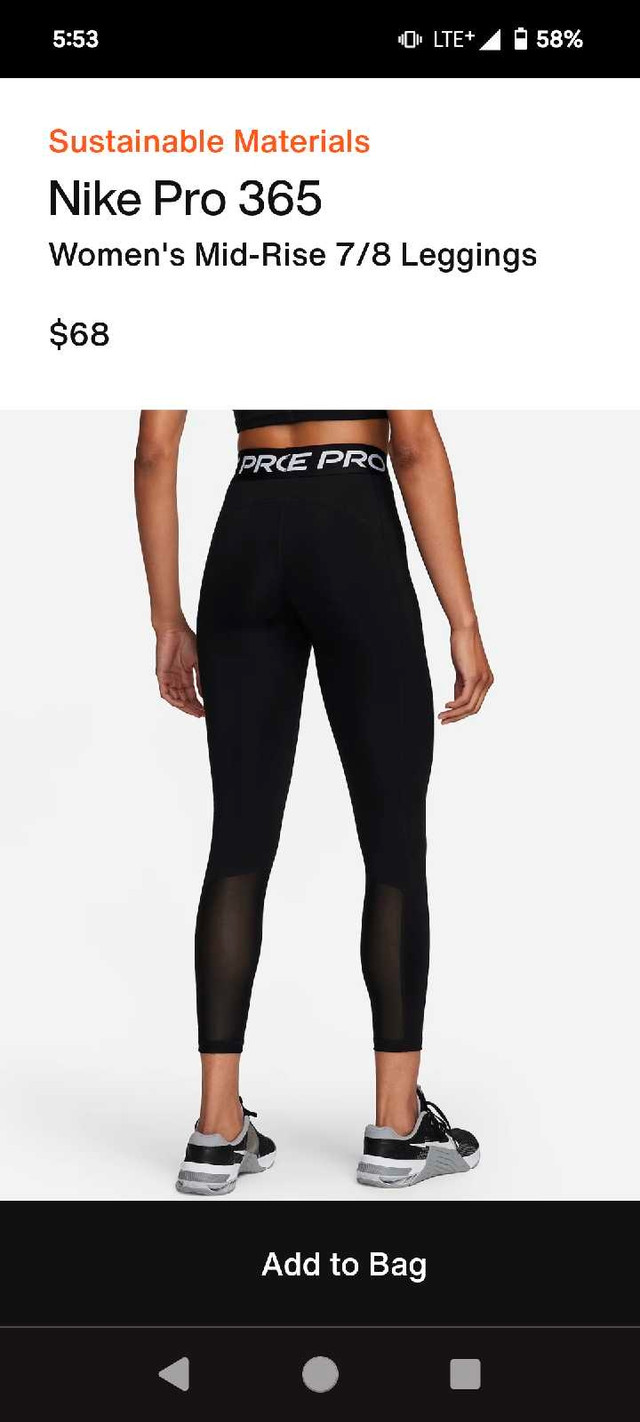 Nike Pro 365Women's Mid-Rise 7/8 Leggings in Women's - Bottoms in Kitchener / Waterloo - Image 2