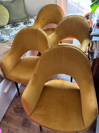 4 ‘Bailey’  Velvet Dining Chairs