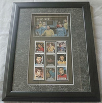 Framed Star Trek 30th Anniversary postal stamps original series