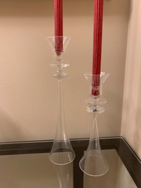 Crate and Barrel Candlestick Holders