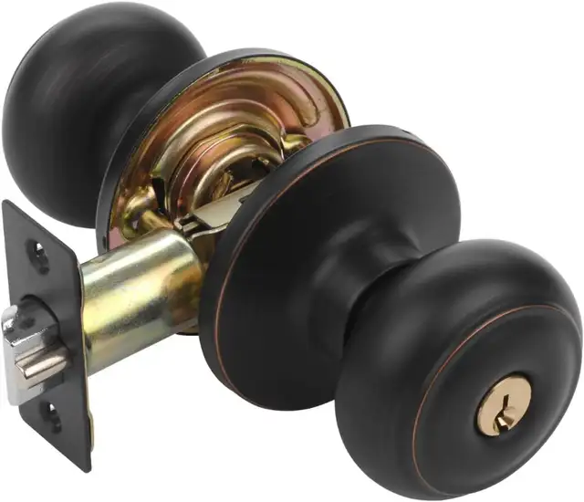Dynasty Hardware V-SIE-00-12P Sierra Keyed Entry Door Knob, Aged
