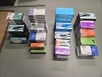 70 boxes of new nitrile gloves, View more