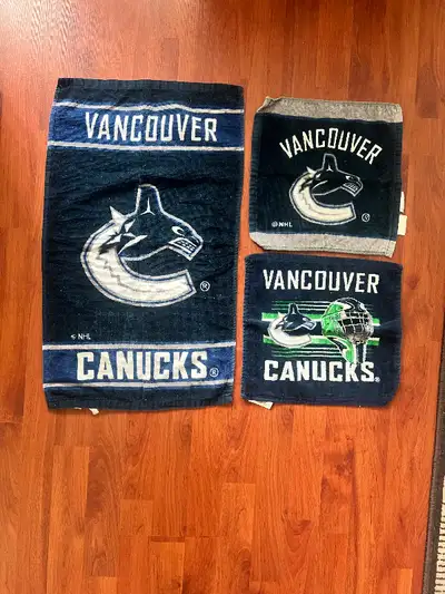 Vancouver Canucks Hand and face cloth, all for $25, View more