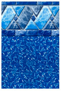 New Beaded Oval Above Ground Pool Liner - 16 x 32 ft, 52 in high