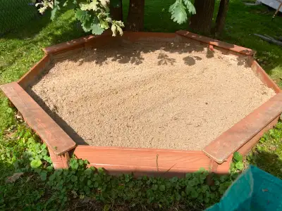 This sturdy wooden hexagon sandbox is the perfect addition to your backyard, providing a designated...