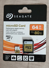 Seagate 64GB Micro SD Card with Adapter