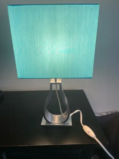 IKEA table lamp Light Blue and Silver with newly replaced LED buld Price: $25 Pickup only in Thornhi...