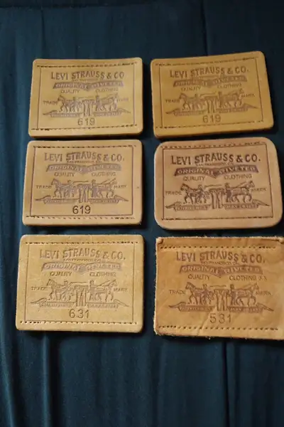 Vintage Levis leather labels, View more
