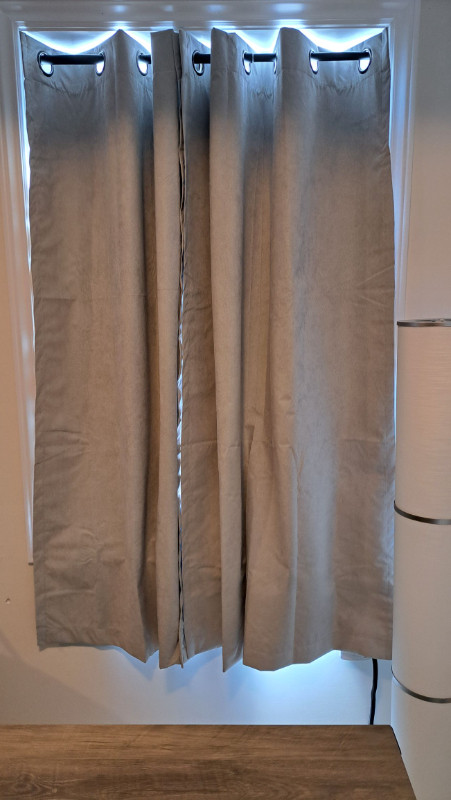 Blackout drapes and tension rods in Window Treatments in Peterborough