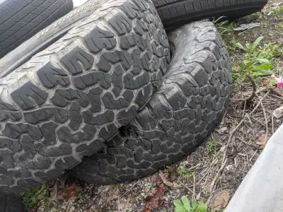 3 x 245 / 75 r17 BFGoodrich Ko2 K02 Baja Champion All Terrain All Season M+S mud and snow rated tire...