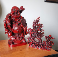8 in / 8 lb "Laughing Buddha" and Dragon